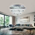 thumbnail image 1 of Modern Crystal Chandelier Flush Mount Ceiling Light Pendant Lighting Fixture LED, 1 of 10