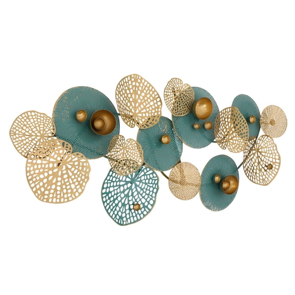 Miumaeov Modern Large Lotus Leaf Metal Wall Decor Indoor Outdoor Metal Wall Art Sculpture For Living Room