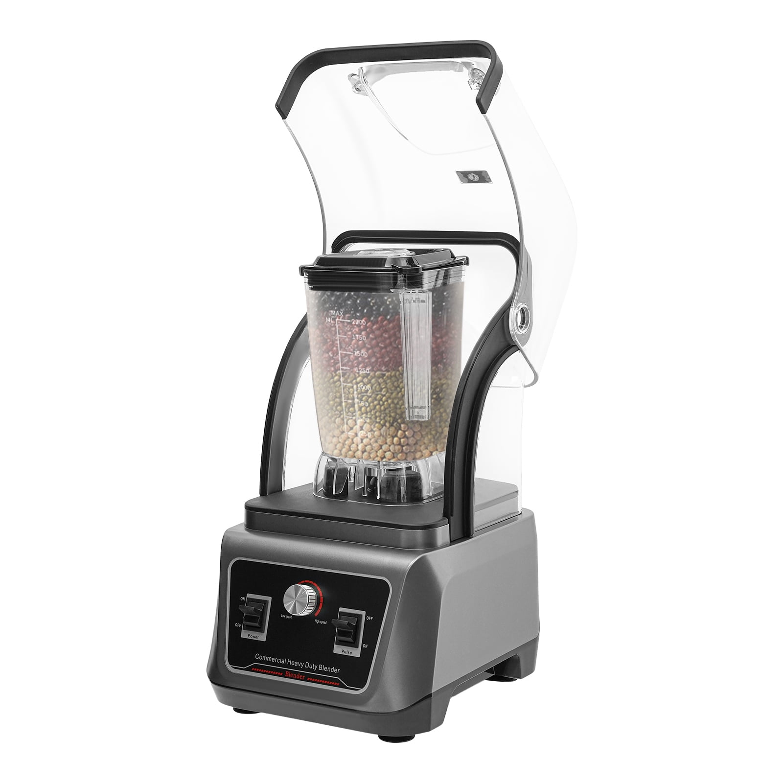 Blender Professionnel 2200W – CM-815 – 2L, 6 Lames, 7 Vitesses (Noir/Argenté)