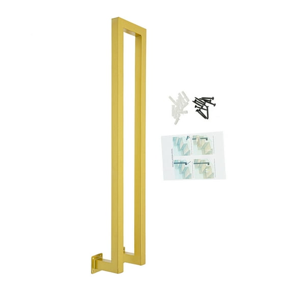 Miumaeov N-shaped Side Mount Stair Railing Hand Rail Guardrail Decorative Railing 33.46in Height