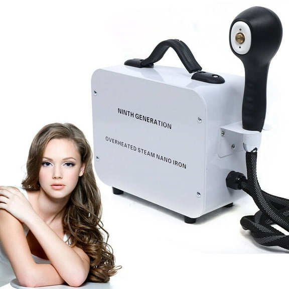 Miumaeov Nano Hair Steamer 1200W Professional Desktop Blue Light Negative Ion Micro Mist Machine Multi-Functional Anion Hair Color Processor Portable Hair Care Evaporator