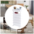 thumbnail image 1 of Miumaeov Office Paper Organizer with Pencil Holder, Multifunctional 5-Tier Document File Fold Holder Rack, Assemble Letter Sorter Tray for School Classroom Home, Magazine Storage Book Shelf (White), 1 of 12