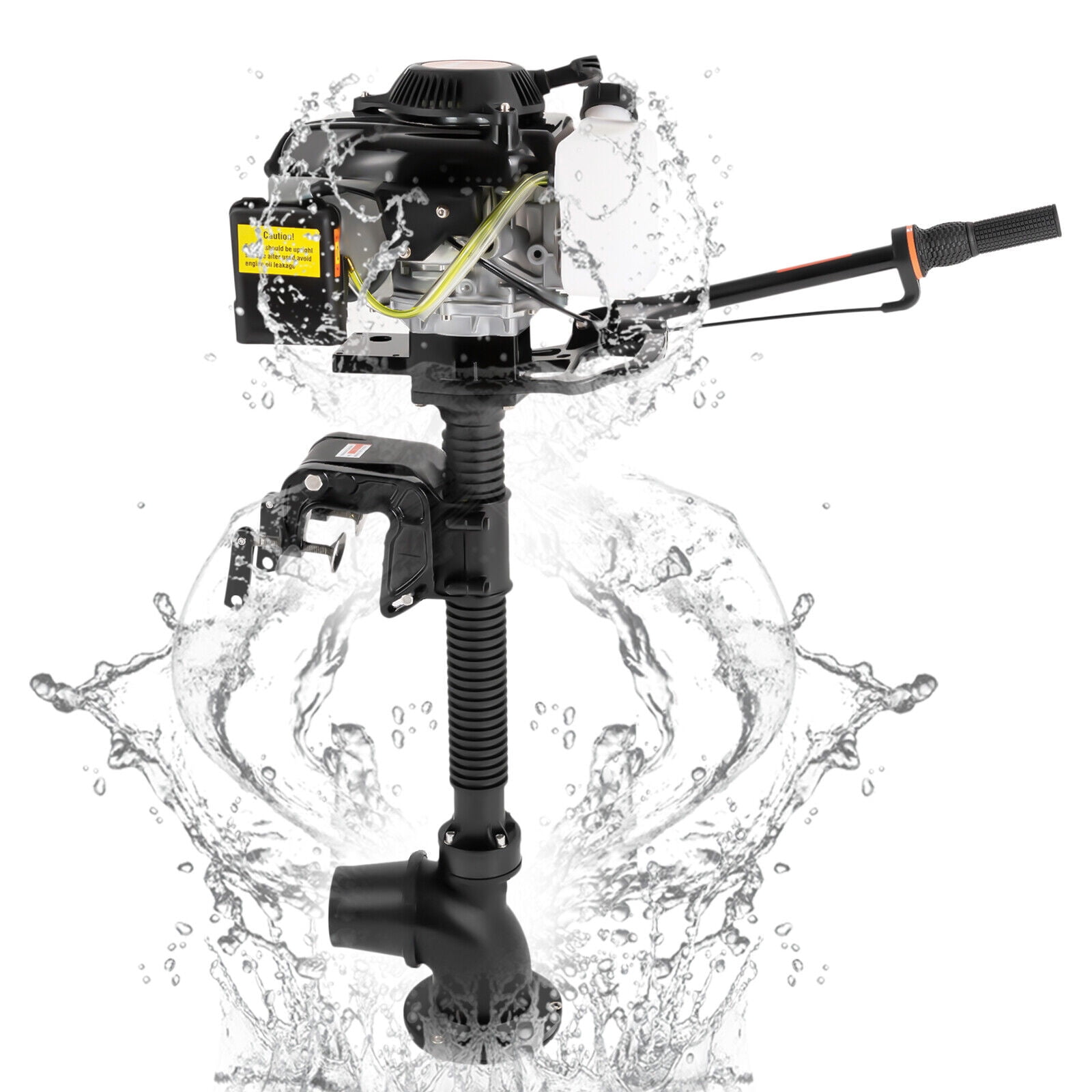 Miumaeov Outboard Motor 4-Stroke 4HP Outboard Motor Jet Pump Boat Engine with Wind Cooling System CDI System 55CC Displacement for Inflatable Boats Canoes and Aluminum Fishing