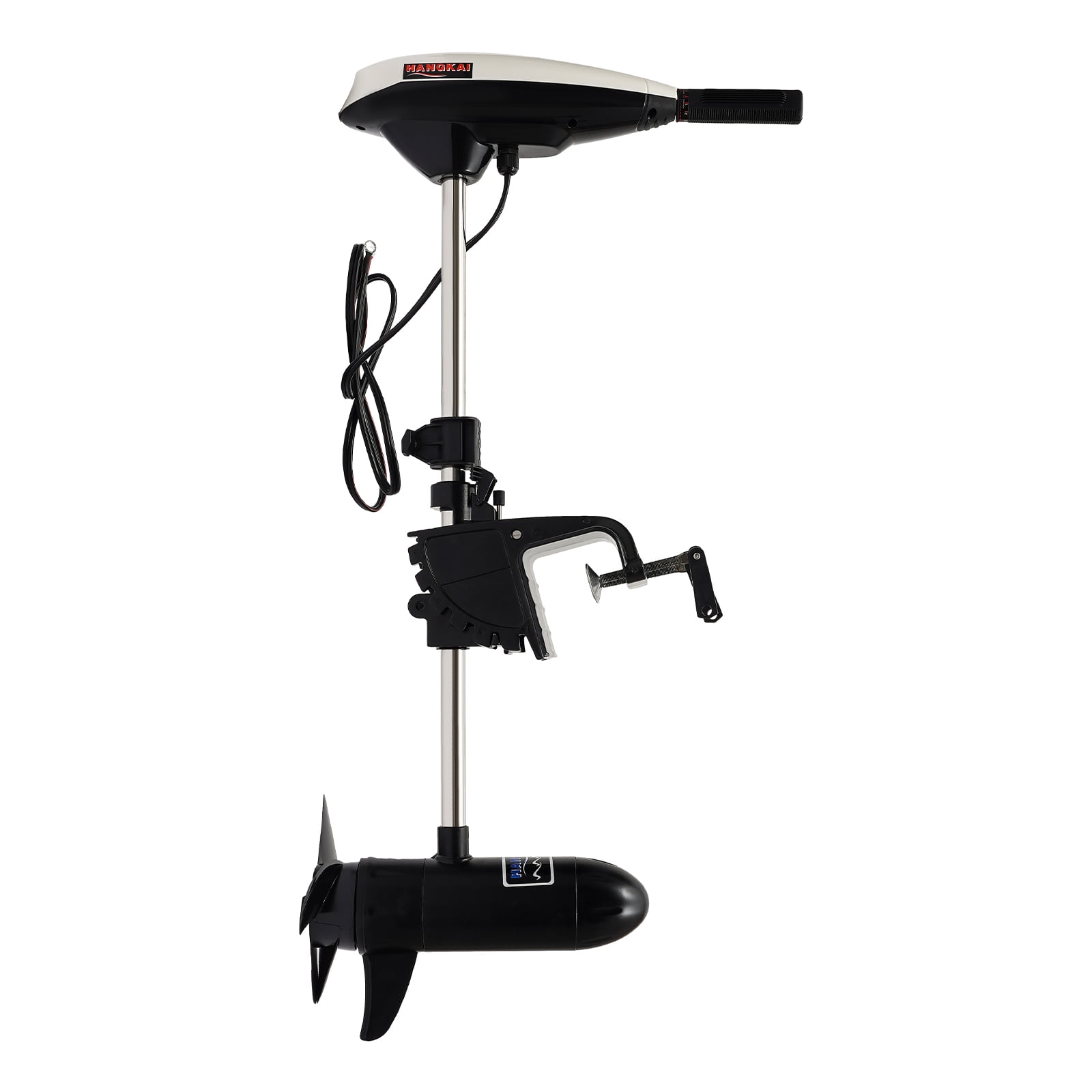 AQUOS White Haswing Cayman 12V 55LBS 54 Shaft Bow Mount Electric Trol –  AQUOSPRO