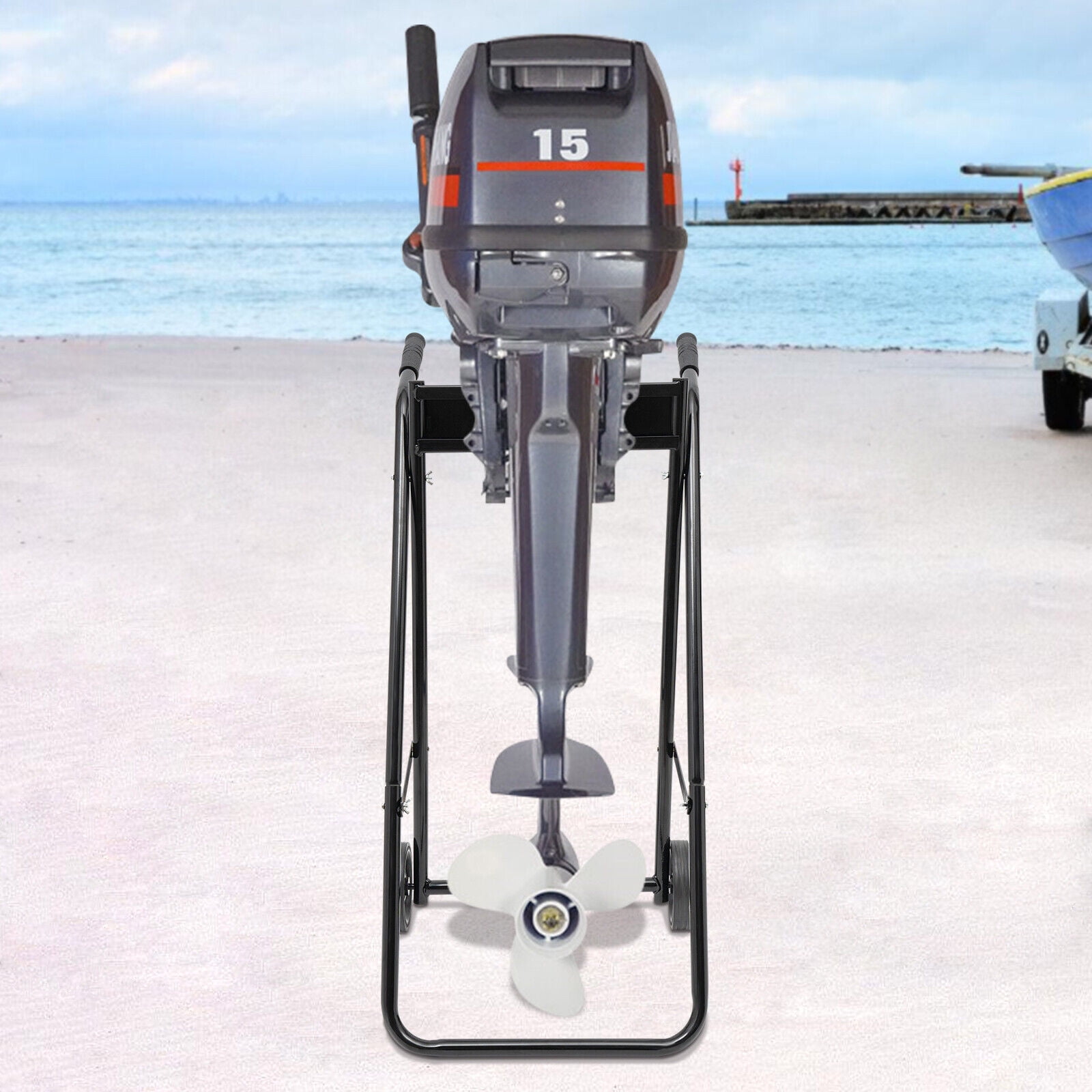 Miumaeov Outboard Motor Trolley Stand Portable Folding Boat Engine