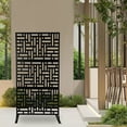 thumbnail image 1 of Miumaeov Outdoor Privacy Screens Decorative Privacy Screen with Stand Free Standing Decor Metal Privacy Screen for Balcony Patio Garden Backyard Porch Metal Divider, 1 of 11