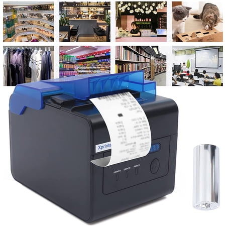 Miumaeov POS Printer Thermal Ticket Printer 80mm Receipt Printer 3.1" POS Receipt Printer USB, Serial, LAN Support ESC/POS