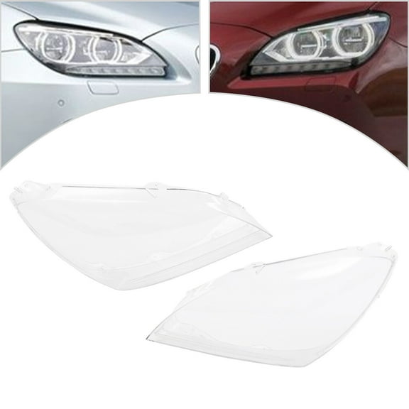 Miumaeov Pair Headlamp Lens Cover Left & Right Headlight Shade For BMW 6 Series M6 F06 F12 F13 640i 650i 2010-2015