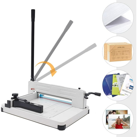 Miumaeov Paper Cutter 12" A4 To B7 Metal Base Guillotine Page Trimmer 400 Sheets Capacity