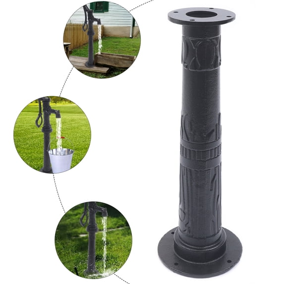 Miumaeov Pitcher Pump Heighten Base for Pitcher Pump with Bottom 6.22" Cast Iron Well Water Pitcher Press Suction Manual Water Jet Pump Base Raise to 27.17"