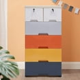 thumbnail image 1 of Miumaeov Plastic Drawers for Clothes, Storage Cabinet with 6 Drawers, Closet Drawers Tall Dresser Organizer for Clothes, Living Room, Bedroom Furniture, 1 of 7