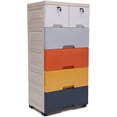 thumbnail image 1 of Miumaeov Plastic Drawers Dresser, Storage Cabinet with 6 Drawers, Closet Drawers Tall Dresser Organizer, Vertical Clothes Storage Tower for Clothes, Toys, Playroom, Bedroom Furniture, 1 of 9
