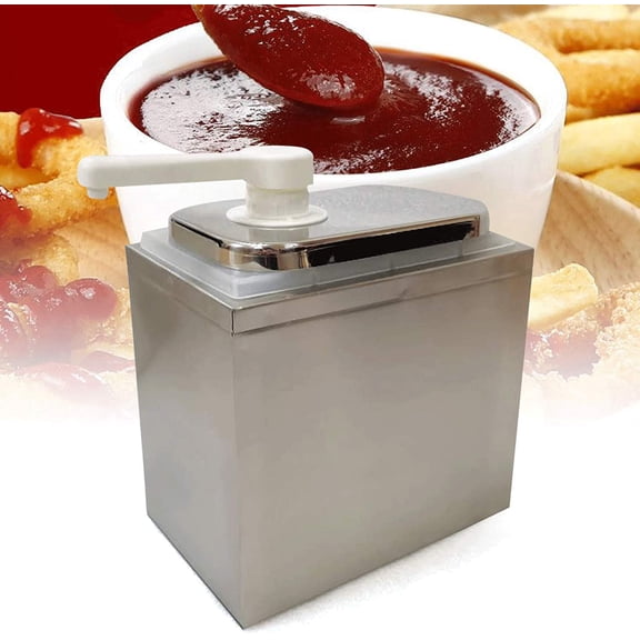 Miumaeov Plastic Sauce Pump, Sauce Dispenser Pump Stainless Condiment Dispenser Squeeze Condiment Dispensing, Buffet Equipment (1 Head)