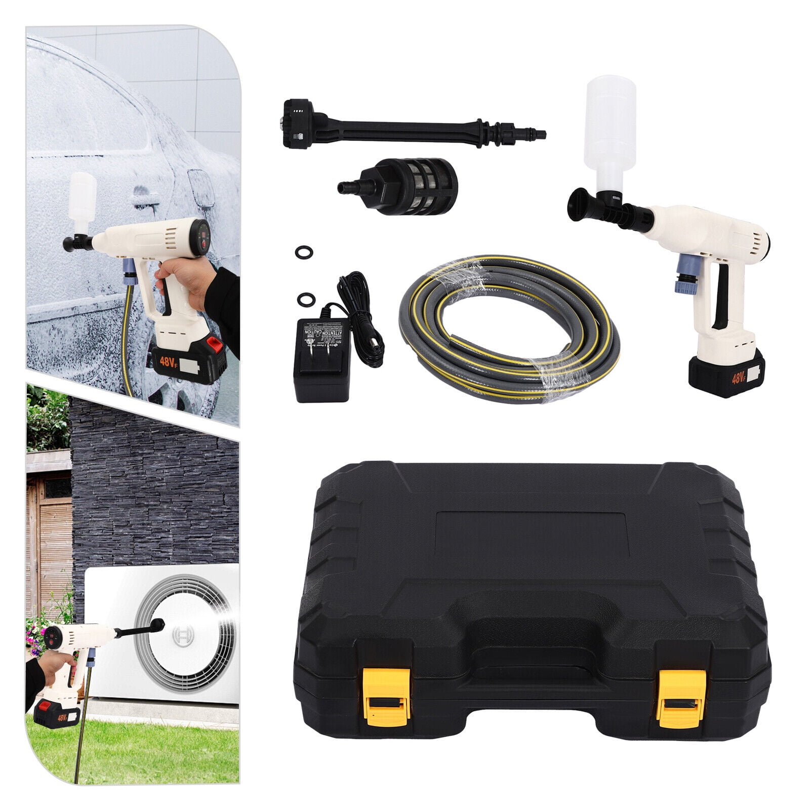 Miumaeov Portable Cordless Battery Powered Pressure Washer For Car Home Garden Wash NEW