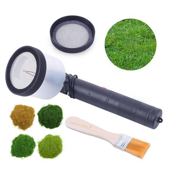 Miumaeov Portable Static Grass Flocker Applicator Electrostatic Flocking Machine for DIY Scenic Mini Terrain Landscape Modeling