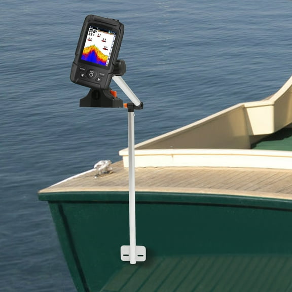 Miumaeov Portable Universal Transducer Bracket Universal Fishfinder Mount Fish Finder Mount for Kayak Transducer Mounting Arm 360 Adjustable Rotating Fishfinder Bracket