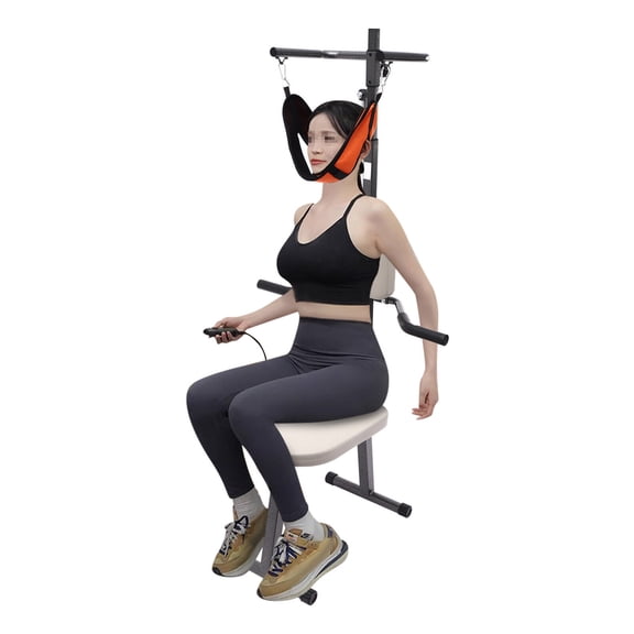 Miumaeov Power Traction Chair Traction & Stretch Decompression Machine Neck Traction Stretching Chair For Home Gym