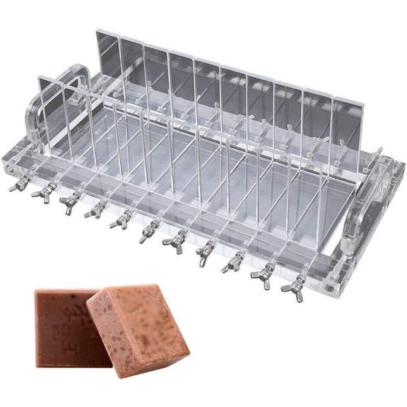 Miumaeov Professional Soap Cutting Tool, Acrylic Handmade Soap Cutting Machine Stainless Steel Soap Loaf Cutter Mold 1.18in Wide