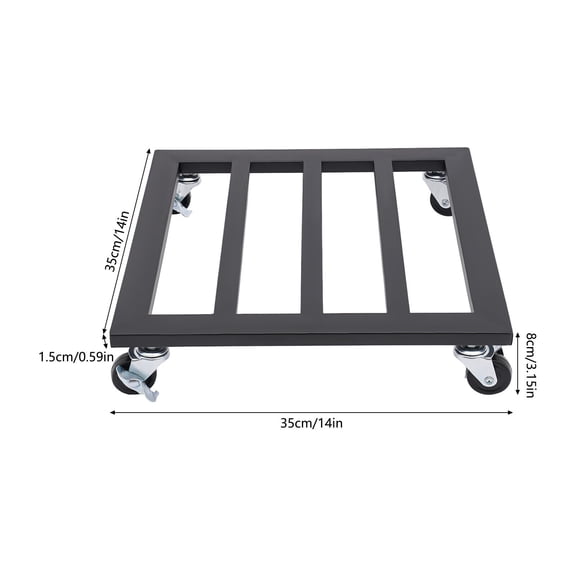 Miumaeov Rolling Potted Plant Stand Heavy Duty Dolly Cart Flower Pot Tray With Universal Wheels