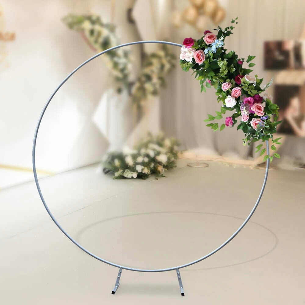 Miumaeov Round Arch Backdrop, 2m Wedding Props Decor Wrought Iron Round