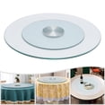 thumbnail image 1 of Miumaeov Round Tempered Glass Table Top 360° Rotating Tempered Glass Turntable Heavy-Duty Load Capacity for Dining Tables Banquets, 1 of 13