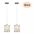 thumbnail image 1 of Miumaeov 2pcs Modern Crystal Pendant Light Chandelier Kitchen Island Hang Ceiling Lamp Fixture, 1 of 11
