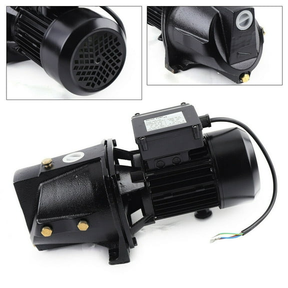 Miumaeov Shallow Well Jet Pump with Pressure Switch 1HP Cast Iron Jet Water Pump to Supply Fresh Well Water to Residential Homes Farms Cabins Black