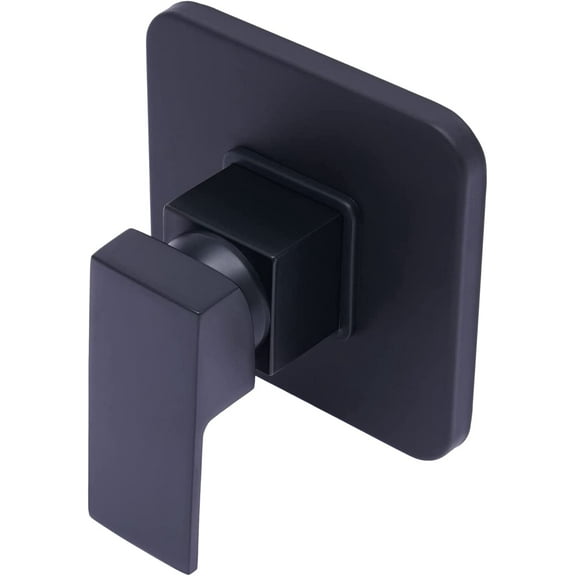 Miumaeov Shower Valves Wall Mount, Bathroom Copper Faucet, Shower Rough-In Valve Trim Kit Single Handle Tub Shower Valve Mixer (Black)