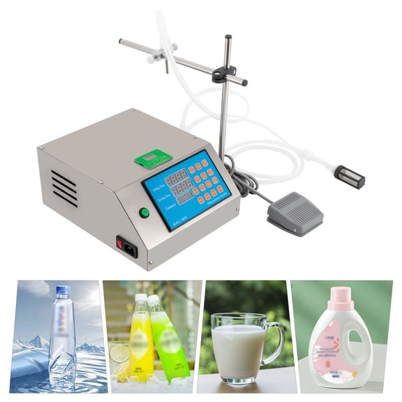 Miumaeov Single Head Liquid Filling Machine Semi-Automatic Peristaltic Pump Liquid Filling Machine Digital Control for Wine Cosmetic
