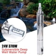 thumbnail image 1 of Miumaeov Solar Deep Well Water Pump, 370W 24V Stainless Steel Submersible Water Pump, 1 of 6