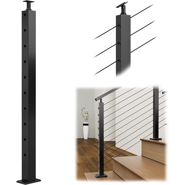 Miumaeov Stainless Steel Cable Railing Post Railing Column 36