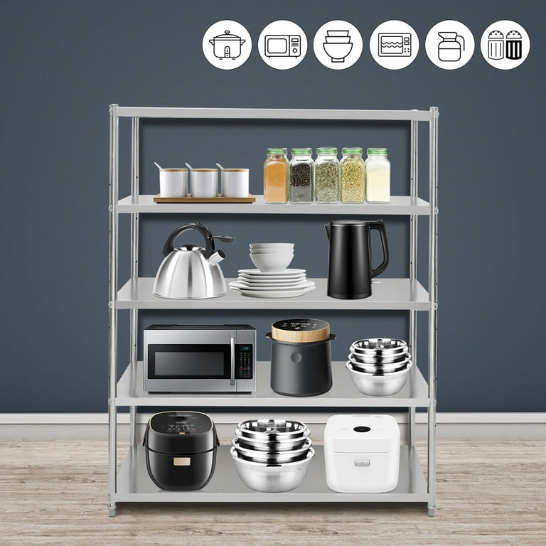 https://i5.walmartimages.com/seo/Miumaeov-Stainless-Steel-Shelves-4-Tier-Storage-Shelving-Unit-Adjustable-Shelf-Freestanding-Shelf-for-Kitchen-Commercial-Office-Garage-Storage_e712bf59-5938-4eda-a666-73c563ed0bdb.e96dab3eb0579b112f854ddec840c932.jpeg?odnHeight=768&odnWidth=768&odnBg=FFFFFF