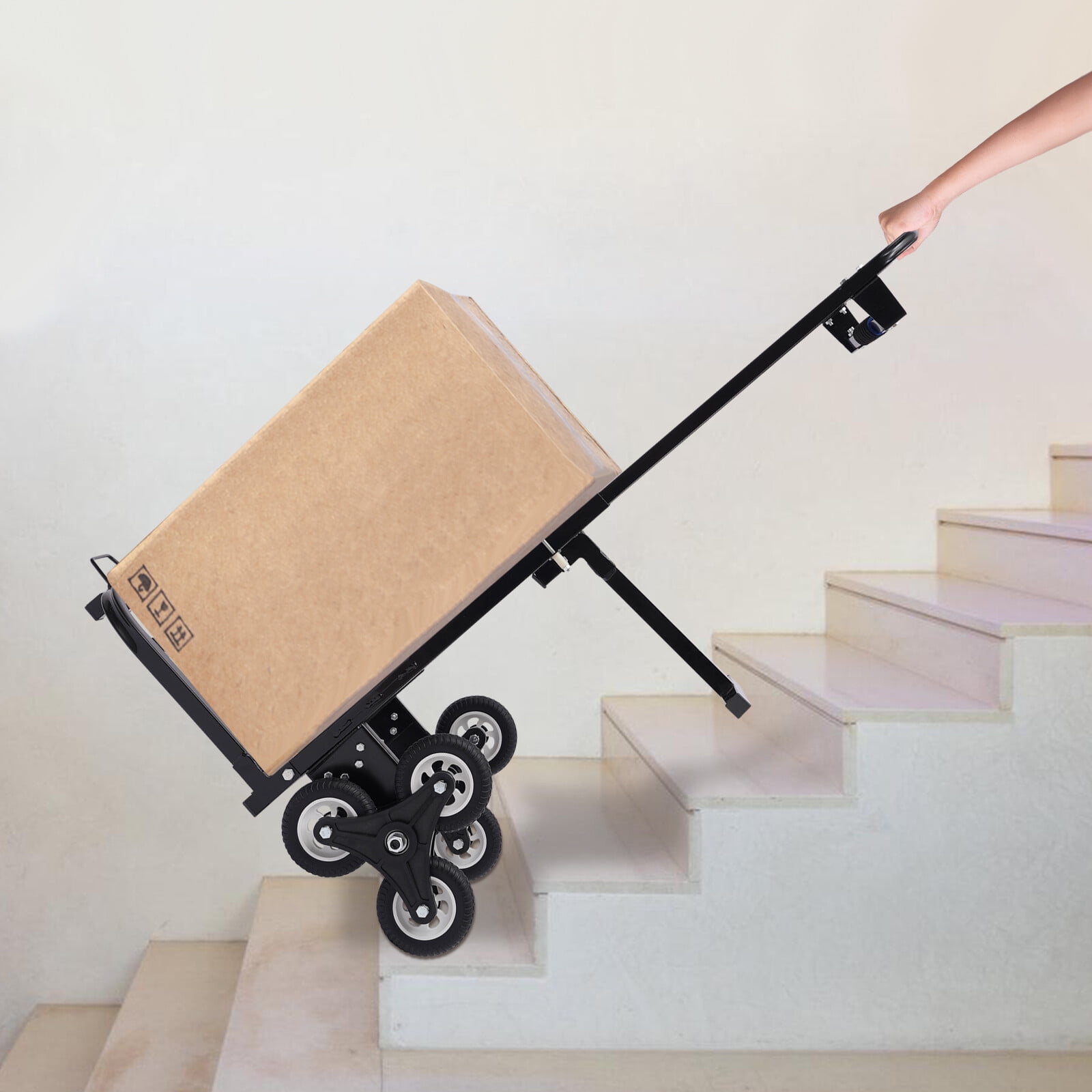 Miumaeov Stair Climbing Cart Folding Trolley Stair Climber Hand Pulling Truck 210kg/460lb