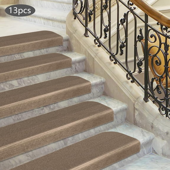 Miumaeov Stair Treads Non Slip for Wooden Steps 13pcs Non Slip Stair Treads Indoor Non-Slip Stair Mats for Kids Elders Pets Low Noise