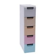 thumbnail image 1 of Miumaeov Storage Cabinet with 5 Drawers, Closet Drawers Tall Dresser Organizer for Clothes, Bedroom Furniture, Stackable Vertical Clothes Storage Tower, Small Chest Closet (20*40*84cm), 1 of 9