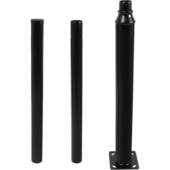 Miumaeov Street Light Pole, 9.84ft Tall Street Lamp Post with Foundation Frame, Split Street Lamp Post for Outdoor Street, Yard, Parking Lot