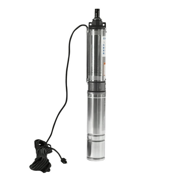 Miumaeov Submersible Deep Well Pump OD Pipe Stainless Steel Water Pump 1.25" Outlet Submersible Bore Pump for Industrial and Home Use