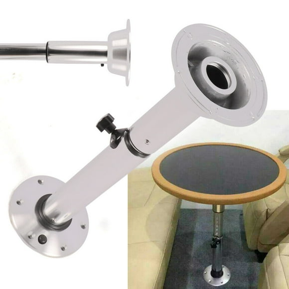 Miumaeov Table Pedestal Stand Base Adjustable 22"-28" Aluminum for RV Marine Boat Caravan