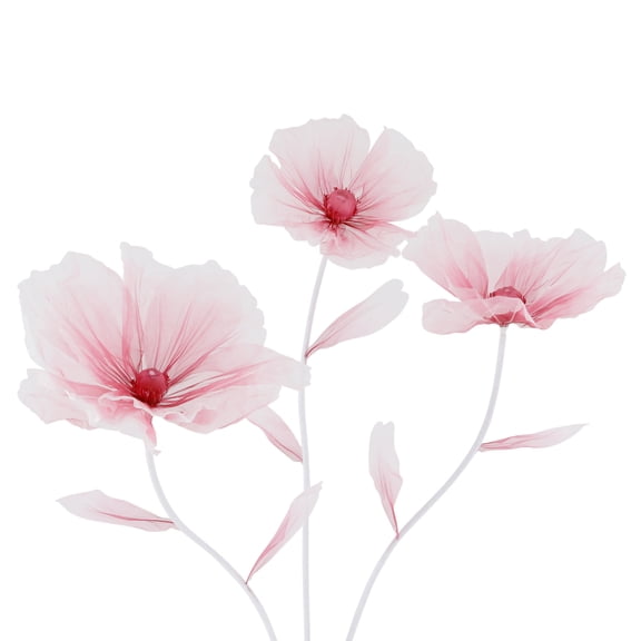 Miumaeov Three-Head Artificial Flower Faux Foliage Picks for DIY Bridal Bouquets Wedding Flowers Arrangement Party Table Centerpieces