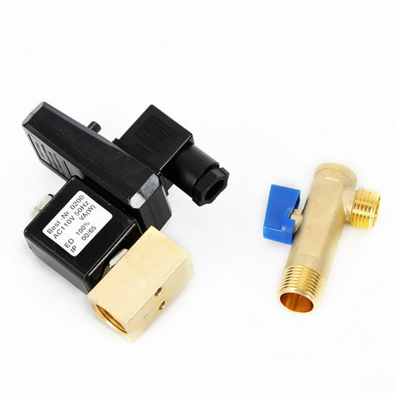 Miumaeov Timing Drain Valve AC 1/2 Multifunction Automatic Electronic Timed Two-Way Direct-Acting Valve Air Compressor Water Tank Gas Tank Auto Drain Valve