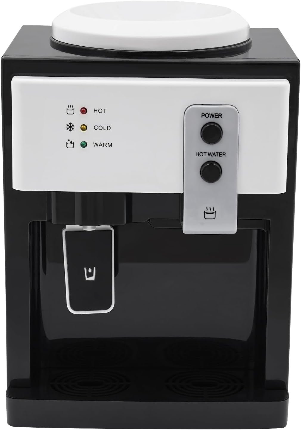 Miumaeov Top Loading Water Cooler Dispenser Desktop Electric Hot Cold Water Dispenser