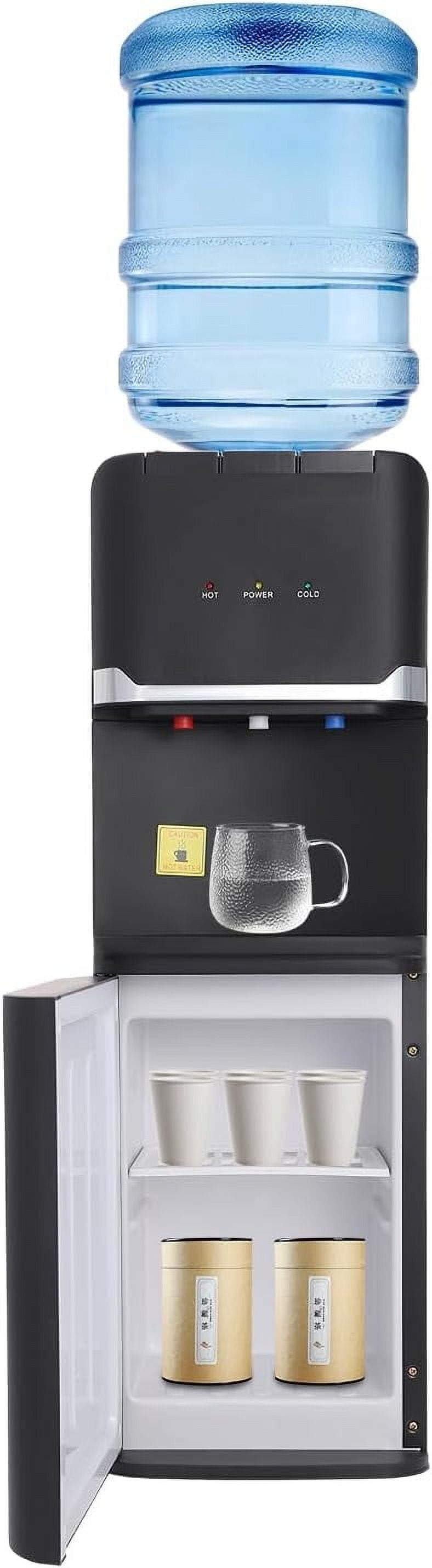 Miumaeov Top Loading Water Dispenser Freestanding Hot Cold & Warm Water Cooler 3 Temperature Settings 5 Gallon Capacity Water Dispenser