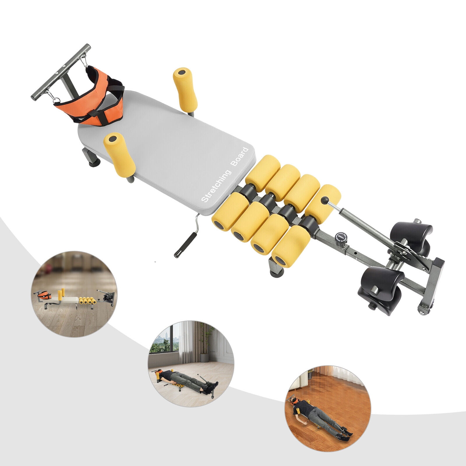 Miumaeov Traction Table Cervical Lumber Spine Back Stretcher Traction ...