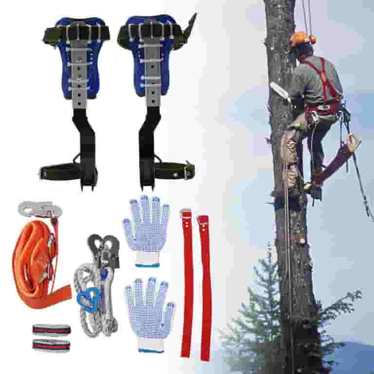 Miumaeov Tree Climbing Spikes Set Adjustable Climbing Gear Safety