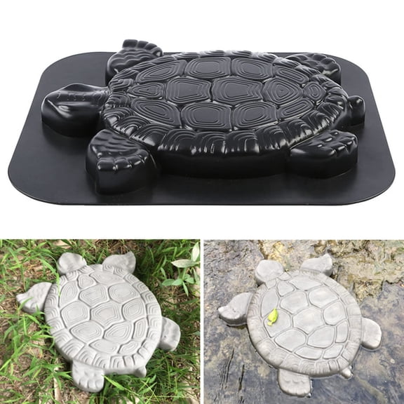 Miumaeov Turtle Concrete Stepping Stone Mold, Cement Step Mold Reusable Plastic, Concrete Stepping Stone Molds for Garden Walkway, Turtle Molds for Path DIY, Rock Mold Outdoor Decor