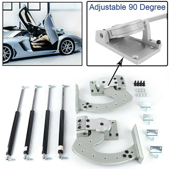 Miumaeov Universal Adjustable Vertical Door Hinges Bolt Butterfly 90 Car Doors for Lambo