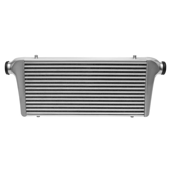 Miumaeov Universal Intercooler Front Mount Intercooler 2.5'' Inlet & Outlet Universal Aluminum Turbo Intercooler with for Turbo Charger System