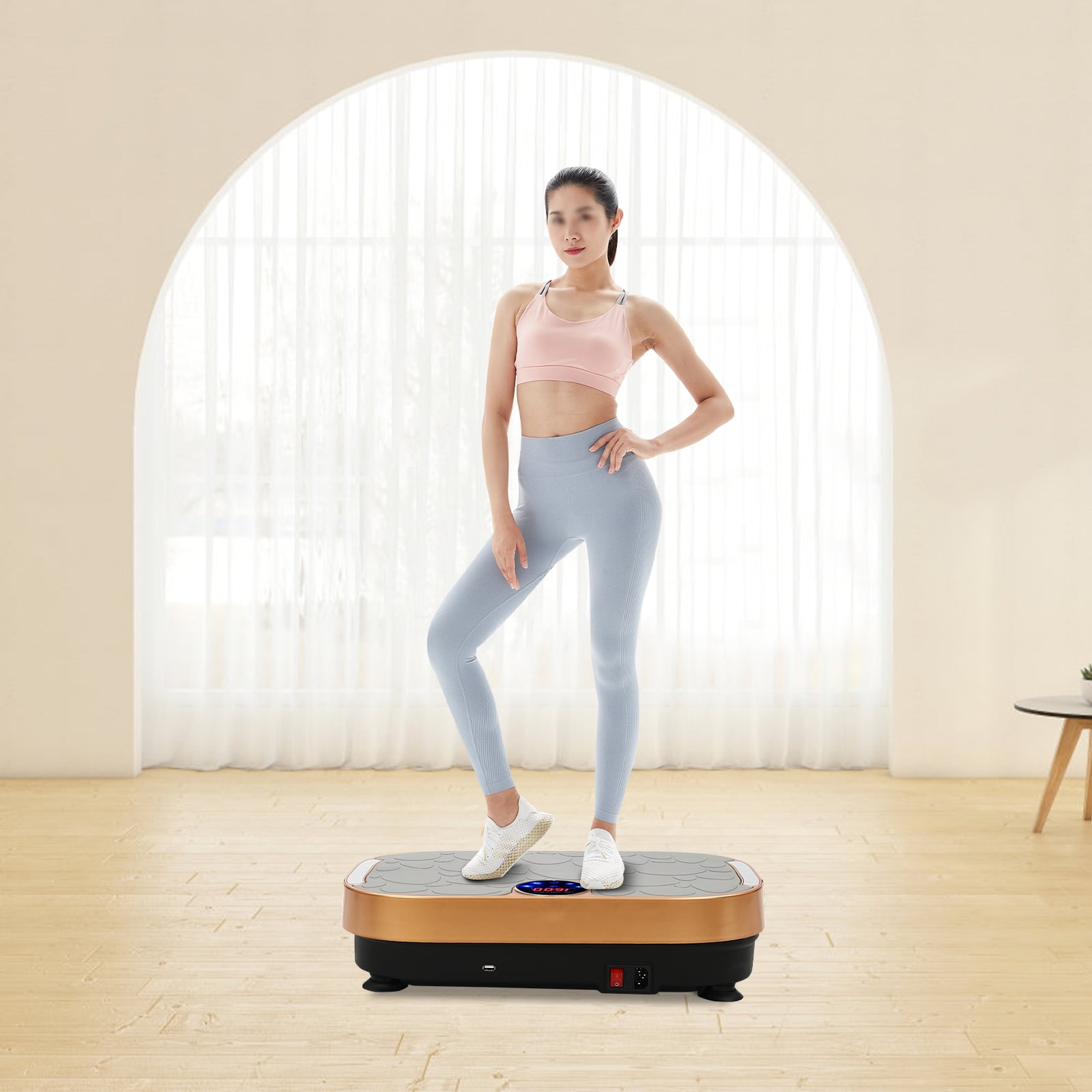 Miumaeov Vibration Plate Exercise Machine with Bluetooth Slim Design