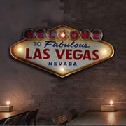 Miumaeov Vintage LED Bolt Neon Signs, USB Battery Operated Neon Light Sign with LED Metal for Bar Decoration Las Vegas Welcome Neon