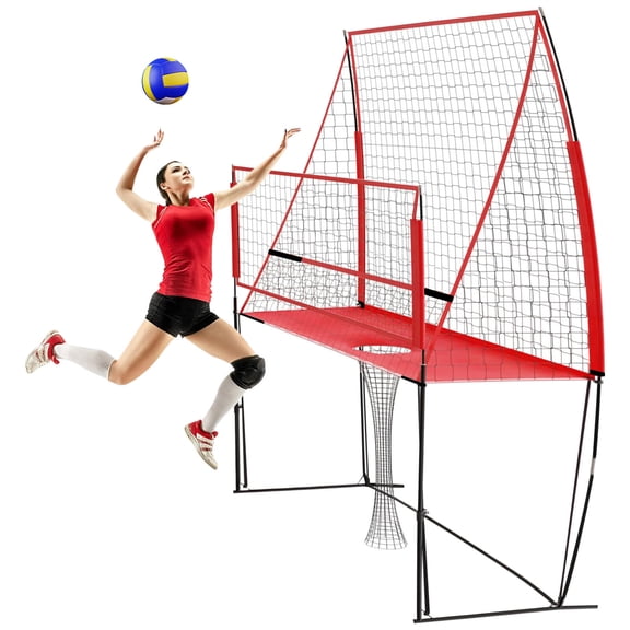 Miumaeov Volleyball Training Equipment Volleyball Setting Trainer Adjustable Height Angle Badminton Tennis Training Net